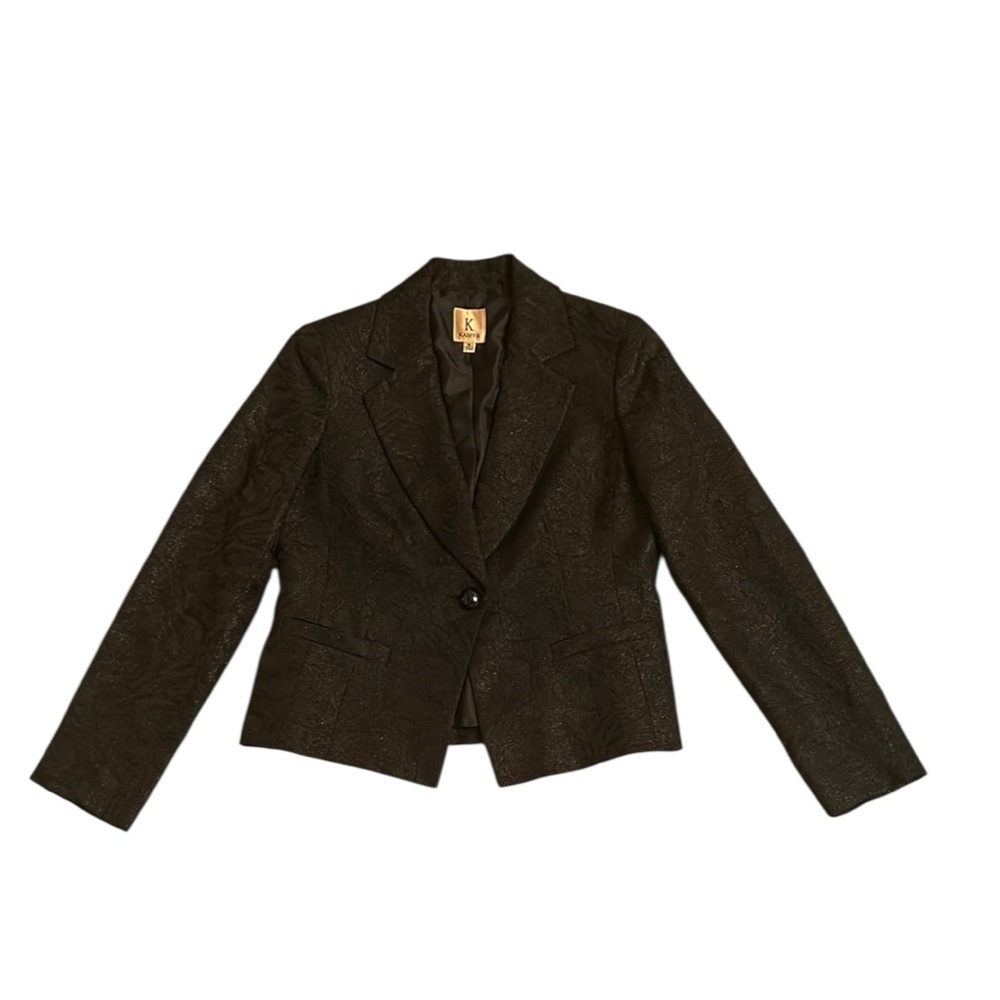 KASPER Gold Label Black Jacquard Metallic Women’s Size 6